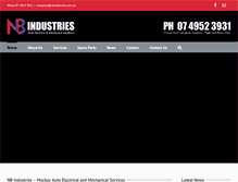 Tablet Screenshot of nbindustries.com.au